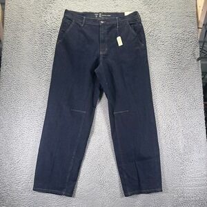 Mutual Weave Jeans Mens 36x32 Blue The Bowled Cotton Stretch Dark Wash Denim